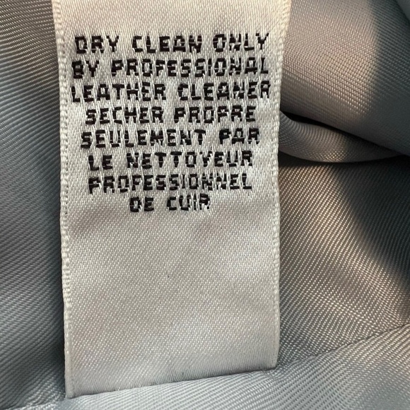 Calvin Klein Women’s 100% Leather 3/4 Sleeve Silver Jacket Size L - Picture 9 of 9